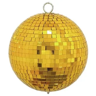 satisfire Spiegelkugel 15cm gold Discokugel Mirrorball Disko Deko