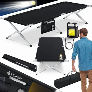 Kesser Campingbett Premium Schwarz 190 x 64 x 44 cm