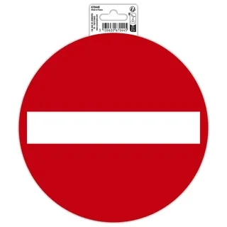 Exacompta 67044E Einbahnstraße Klebeschild Ø20cm Rot-Weiß aus UV-beständigem PVC Hinweisschild Schilder Warnhinweis Sticker Aufkleber Türschild