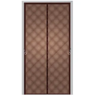Magnetischer Thermo Türvorhang Kälteschutz 90x200cm,Wärmeschutzvorhang für Türen,Winddichter Isolier Schutzvorhang,Wasserdicht,Magnet Thermovorhang Tür,Braun