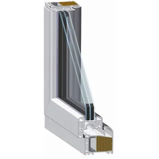 josefmeeth Meeth Fenster 70 x 90 cm DIN links 1 flügelig Dreh-Kipp weiß/ titan
