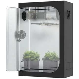 The Hookah The Grow Deluxe D600 Growzelt 120x60x180 cm - Indoor Anbauzelt mit herausnehmbarer Wanne, hochreflektierendes Mylar licht- und wasserdicht