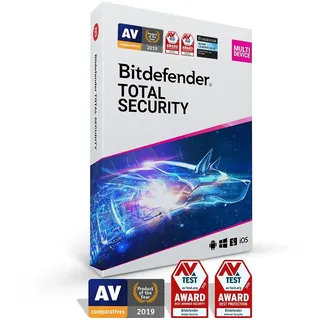 Bitdefender Total Security für 5 Geräte für 1 Jahr (elektronische Lizenz)