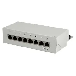 Logilink Patchpanel CAT 6 8 Ports geschirmt grau