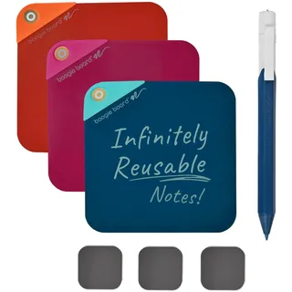 BOOGIE BOARD VersaNotesTM Starter Pack Digitale Notiz-Blätter 10 x 10cm Blau, Rot, Orange