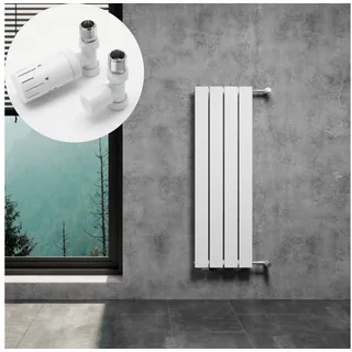 WITEN&NOCK Designheizkörper 300 x 950 mm 330 W weiß Seitenventil