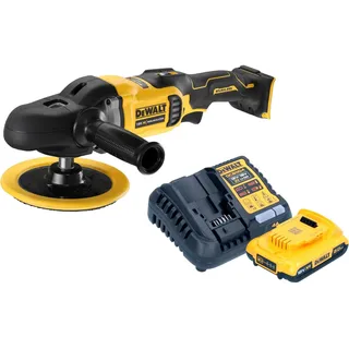 DeWalt DeWalt, Schleifmaschine + Poliermaschine, DCM 849 D1 Akku Exzenter Poliermaschine 18 V 180 mm Brushless + 1x Akku 2,0 Ah + Ladegerät