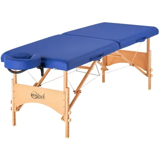 MASTER MASSAGE EQUIPMENT Master Massage 69cm Brady Pro Portable Mobil Massageliegenpaket in Himmelblau/Sky Blue mit Holzfuß und Tragetasche