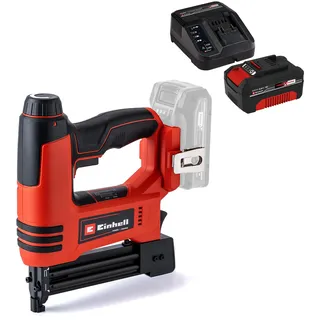 Einhell Akku-Nagler TE-CN 18 Li Power X-Change (Li-Ion, 18V, Tacker und Nagelpistole, max. 20 Schuss pro Minute, inkl. 300 Nägel, inkl. 300 Klammern, inkl. 4.0 Ah Akku und Ladegerät)