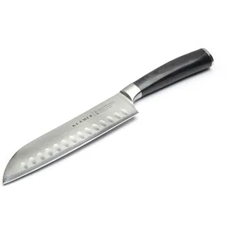 Klamer Santoku Damastmesser echter japanischer Stahl 18 cm Kochmesser