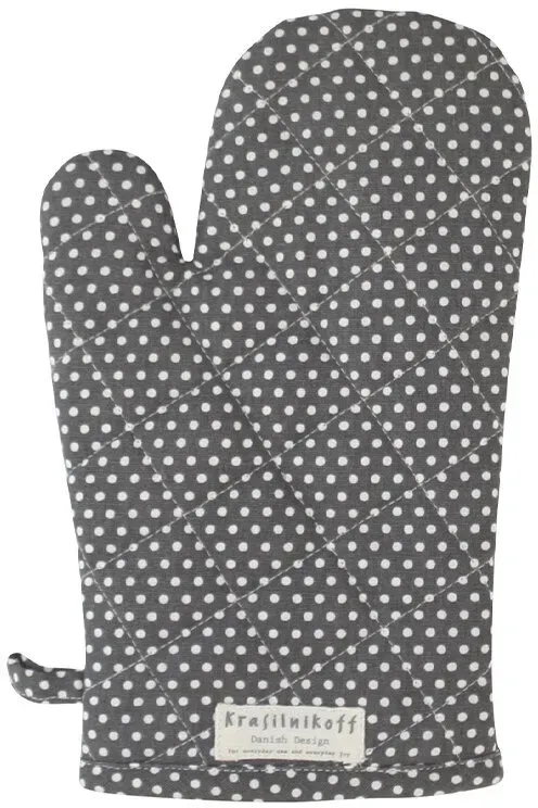 Krasilnikoff Ofenhandschuh Micro Dots, anthrazit
