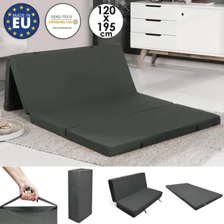 Klappmatratze Faltmatratze Gästematratze Gästebett Reisematratze Bett 120cm grau