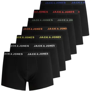 JACK & JONES Basic Boxershorts 7 Einheiten Black / Detail Black / Black S