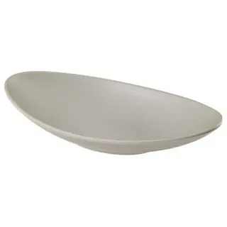 NS CALIDAD NORTE SUR NS CALIDAD Packung mit 6 ovalen grauen Melaminplatten – 18 x 10 x 3,5 cm