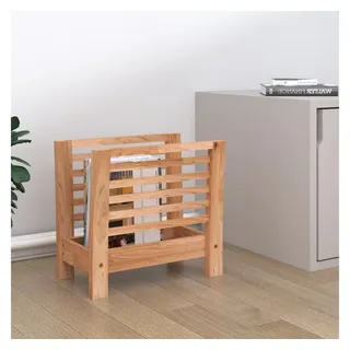 vidaXL Zeitschriftenständer 40x26,5x38,5 cm Massivholz Nussbaum