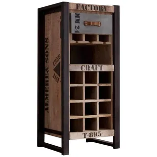 Massivmoebel24 Weinregal Mango 51x40x110 natur bedruckt factory 35