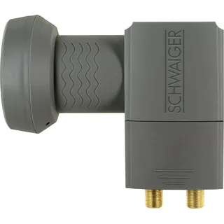 Schwaiger Twin LNB digital anthrazit, 2 Teilnehmer