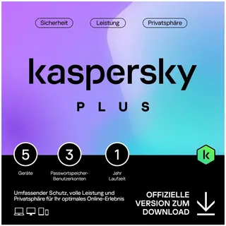 Kaspersky Lab Kaspersky Plus 2025 5 Geräte / 1 Jahr ESD