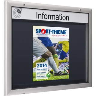 Flachschaukasten Querformat 1025x800x43 mm Anthrazit Schulsport Unisex EINHEITSFARBE sans taille
