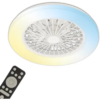 Briloner LED Deckenventilator CCT Fernbedienung, Timer, 48,5 cm