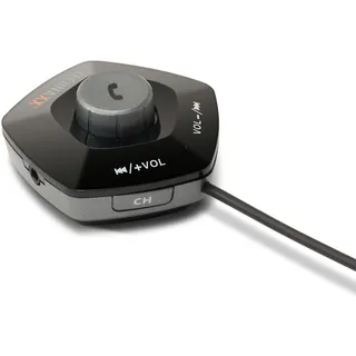 Technaxx FM Transmitter + Aufladen + MP3-Player + Bluetooth, LCD-Display (FMT1100BT), schwarz, 16 x 11 cm