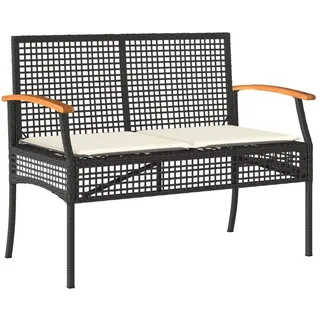 vidaXL Gartenbank mit Kissen 108 x 57 x 85 cm Schwarz