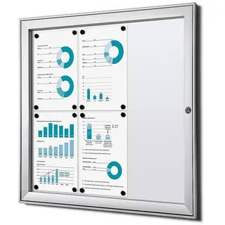 Showdown Displays Showdown® Displays Schaukasten S B1 grau 6x DIN A4 74,1 x 2,3 x 69,6 cm, 1 St.