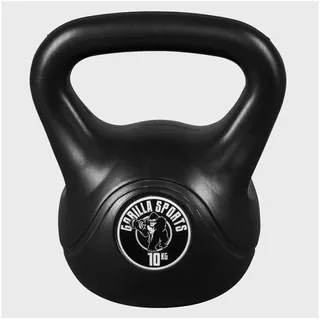 Gorilla Sports Kettlebell Kunststoff 10 kg schwarz