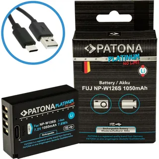 PATONA Platinum Akku mit USB-C Input für Fuji NP-W126S