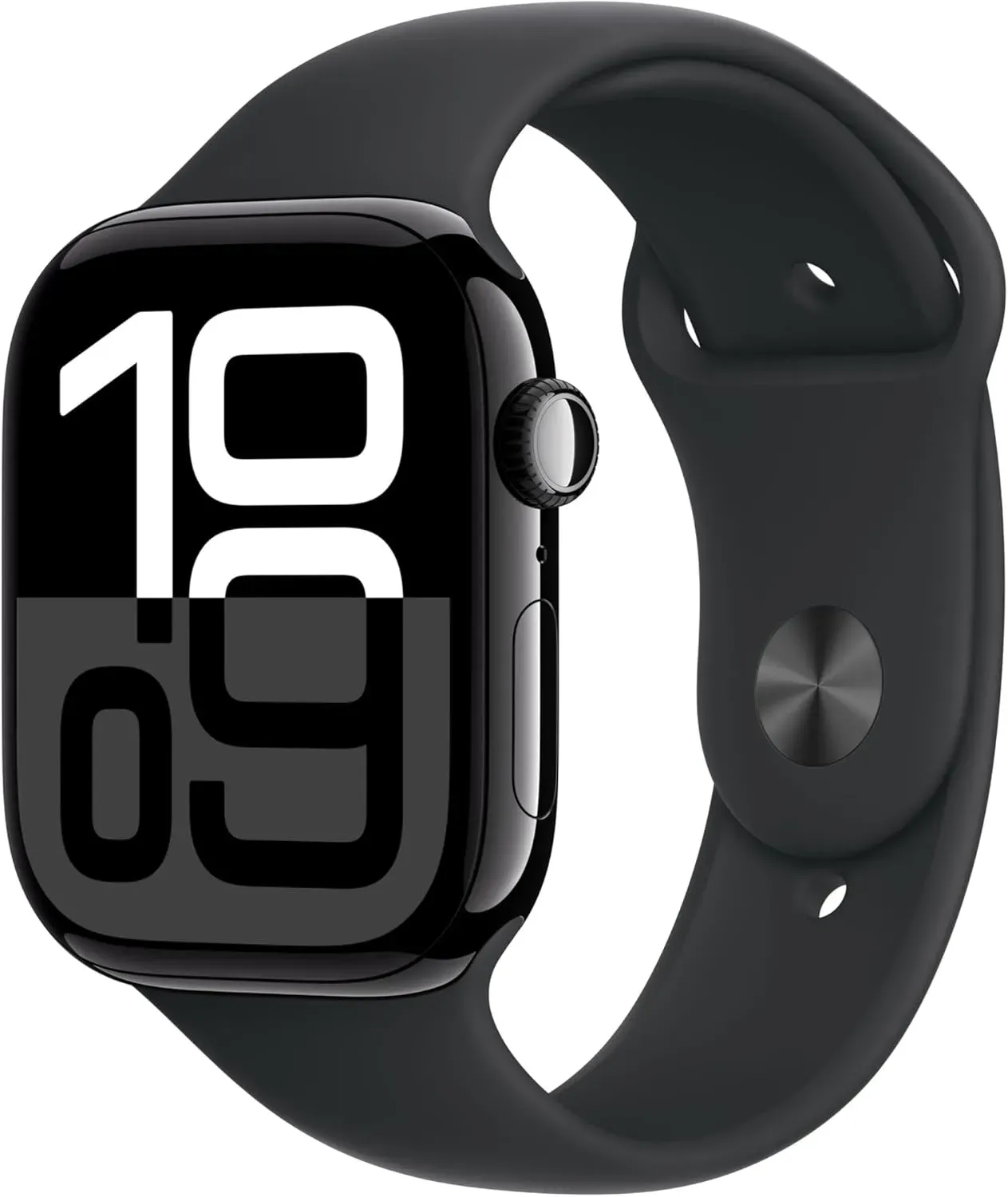 Apple Watch Series 10 [GPS, inkl. Sportarmband M/L schwarz] 46mm Aluminiumgehäuse diamantschwarz | Zustand: Neu & original versiegelt