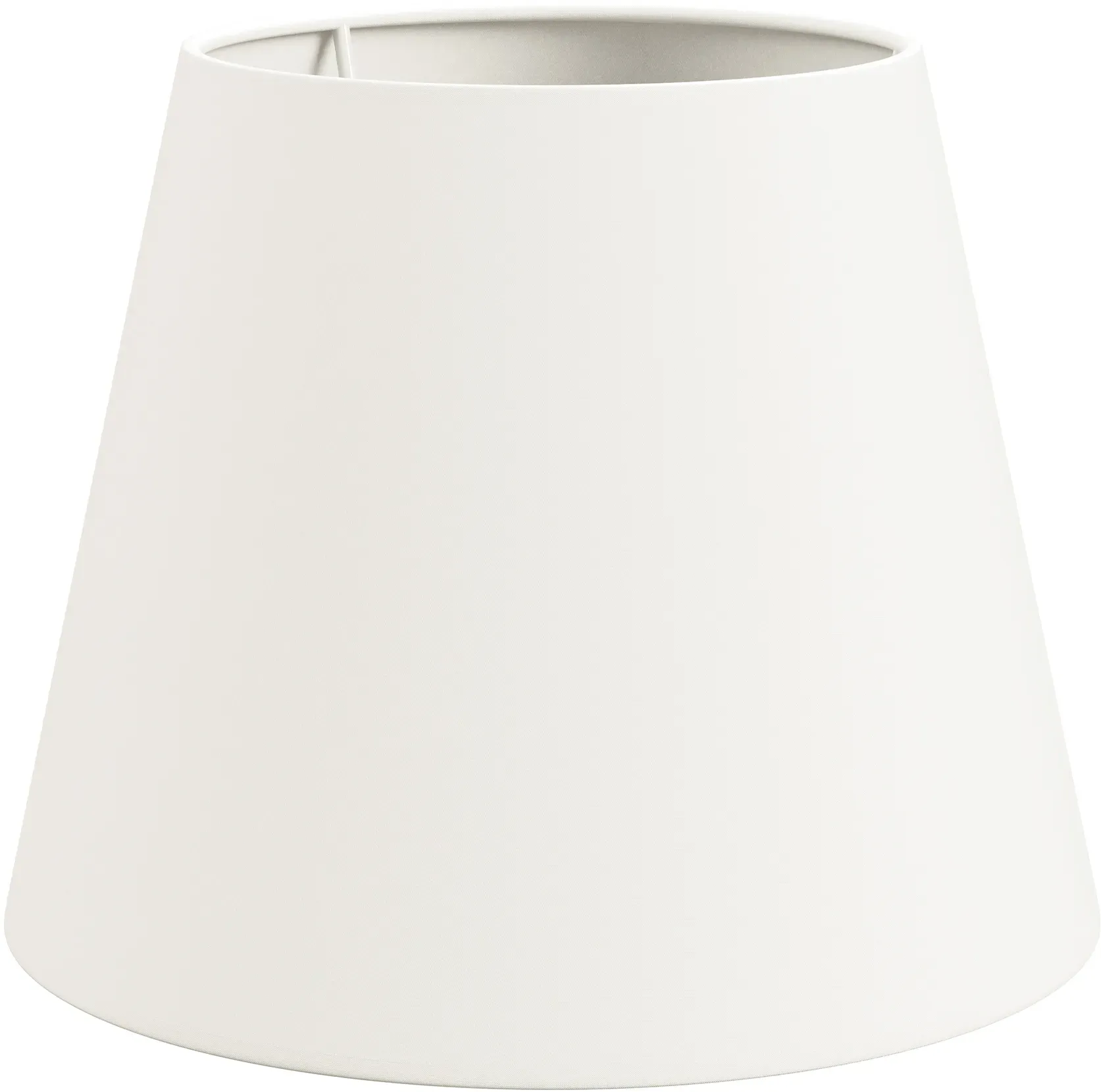 ledscom.de Lampenschirm, Leinen, Textil, Stoff, weiß, 200mm Ø