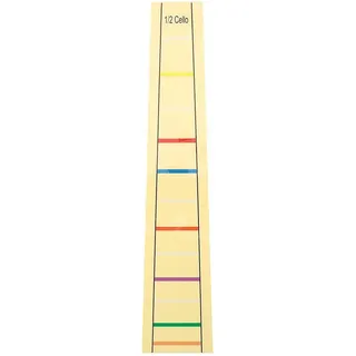 Cello Aufkleber, Cello Finger Positionsaufkleber für Übungsanfänger Griffbrettaufkleber für Cello Griffbrettpositionsanzeige zum Üben von Cello(4/4) Hilfskorrektur