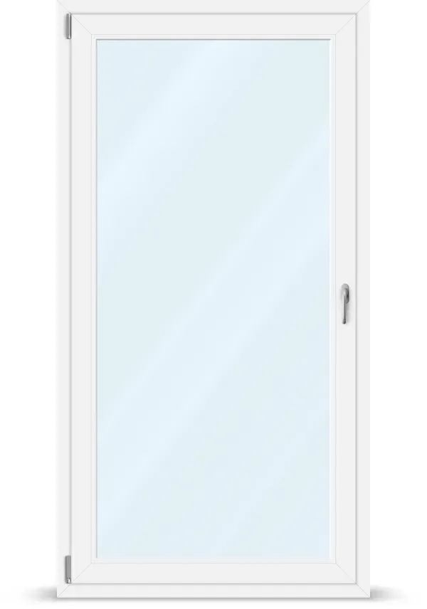 Terrassentür 110 x 210 cm, Kunststoff Profil IDEAL 4000, 1100 x 2100 mm, Weiß, Drehkipp links Öffnung, individuell konfigurieren