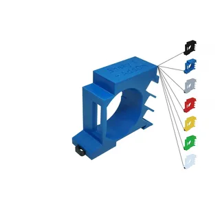 Shelly 1 / 1PM Hutschienenhalter/Adapter Single + Addon DIN Rail bracket (35mm) (Blau)