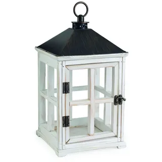 HOLZ Laterne Kerzenwärmer (washed weiß)