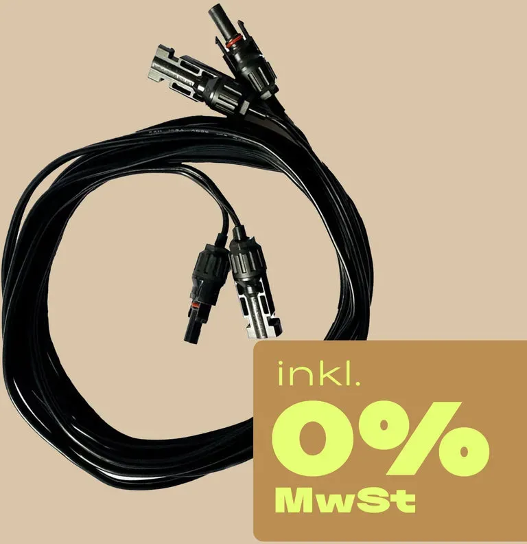 5 Meter Solar-Verlängerungskabel - 0% MwSt.
