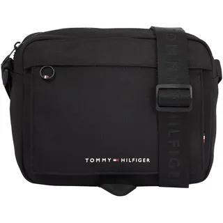 Tommy Hilfiger Herren Umhängetasche Mini Messenger Klein mit Reißverschluss, Schwarz (Black),
