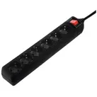 Hama 00030394 Steckdosenleiste 6-fach, mit Schalter, 1.4m, Schwarz