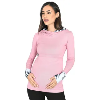MijaCulture Umstandsmode 2in1 Stillpullover & Umstandspullover Stilltop Stillpulli Neli M007 (S, Hellrosa) - S