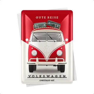 Nostalgic-Art Blechpostkarte, VW Gute Reise