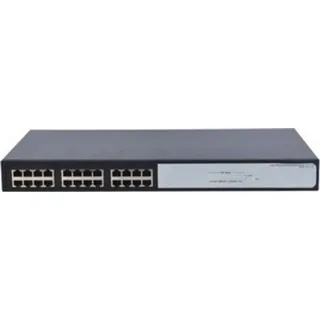HPE OfficeConnect 1420 24G, Unmanaged, Gigabit Ethernet (10/100/1000), Vollduplex, Rack-Einbau, 1U - Schwarz