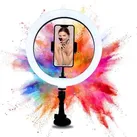 Ringlicht mit Saugnapf Halterung Ring Light Handy Halter kompatibel mit iPhone Smartphone Licht Ständer für YouTube Video Stream TikTok Foto Video