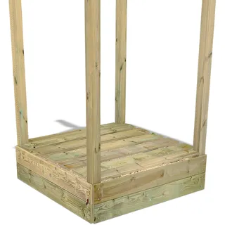 Wickey Sandkasten Erhöhung aus Holz - Sandkiste - Xtra Box 80 - Sandkasten Buddelkiste mit Deckel für Wickey Spieltürme, Klettergerüste, Schaukelgerüste