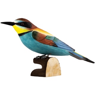 WILDLIFEGARDEN Wildlife Garden WG4475 DecoBird Bienenfresser - Handgeschnitzter Dekorative Vogel aus Holz - Große Europäische Vögel