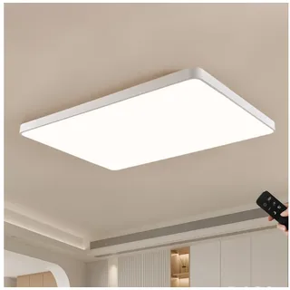 JDONG LED Deckenleuchte dimmbar mit Fernbedienung 90 * 55 * 5CM Deckenlampe Weiß 90W Rechteckig Leuchte Metall Modern Design Lamp für Wohnzimmer, Schlafzimmer, Arbeitszimmer, Büro Rechteck