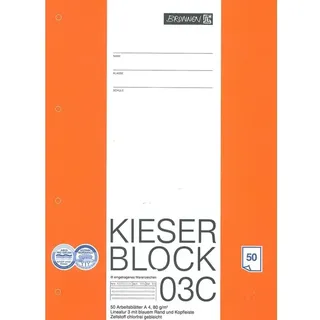 Brunnen Kieserblock A4 Lineatur 3 50 Blatt