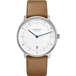 STERNGLAS - NAOS - weiß - silber - premium braun / 38MM