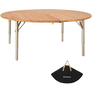 KingCamp Campingtisch Bambus Silber