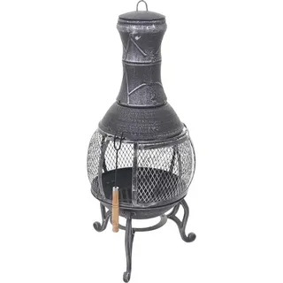 Terrassenofen HHG-352, Feuerstelle Terrassenkamin Gartenkamin Gartenofen, Gusseisen 11,7kg 91x42x42cm