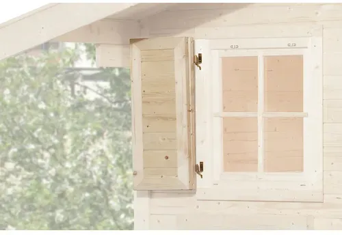 WEKA Fensterladen für Gartenhäuser, Holz - beige